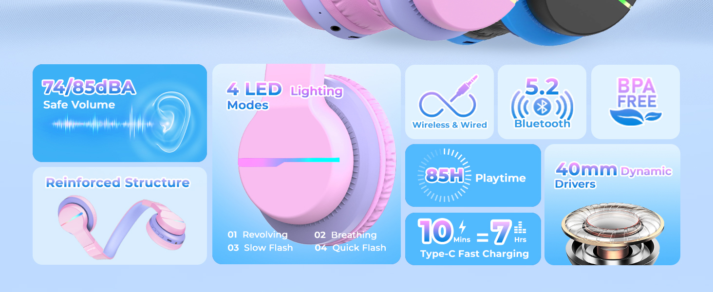 kids wireless headphones