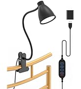 BOHON Desk Lamp 3 Color Modes 10 Brightness Dimmer Reading Light 10W 38 LED Clamp Lamp with Auto ...