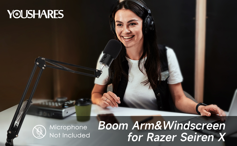 razer serien x boom arm stand with pop filter
