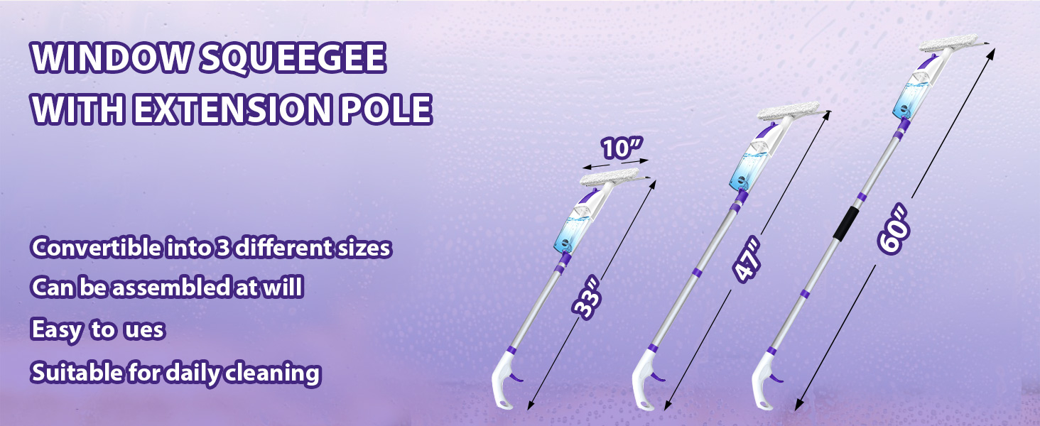 window squeegee with extension pole