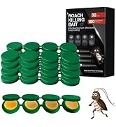 32 Pack Cockroach Gel Bait, Highly Effective Roach Killer Indoor Infestation Solution, Fast Actin...