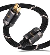 TODN Audiophile Audio Power Cable 7 AWG OFC+OCC Cores HiFi Power Cord with Carbon Fiber Shell, 24...