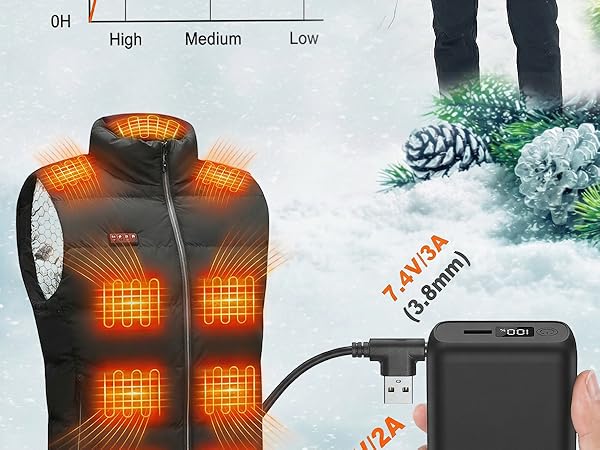 20000mah power bank heated vest battery pack