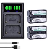 Tectra 2 Pack NP-FM500H NPFM500H Battery and LED Dual Charger for Sony Alpha SLT A58 A57 A65 A77 ...