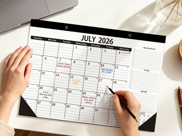 desk calendar 2026-2027