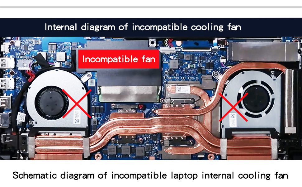 Internal diagram of incompatible cooling fan