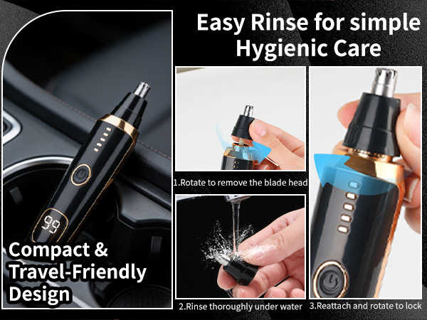 Nose &amp; Eyebrow Hair Trimmer for Women Men,Painless Rechargeable Ear &amp; Nose Hair Trimmer Clipper
