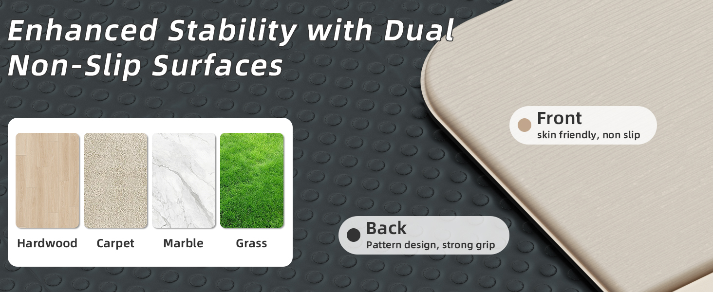 Enhanced Stability with Dual Non-Slip Surfaces