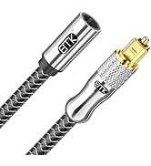 EMK Optical Cable Extension, 24K Gold-Plated Optical Audio Cable Toslink Female to Male Audio Ext...
