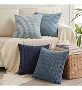 Fancy Homi 4 Packs Decorative Throw Pillow Covers for Living Room Couch Bed, Modern Farmhouse Boh...