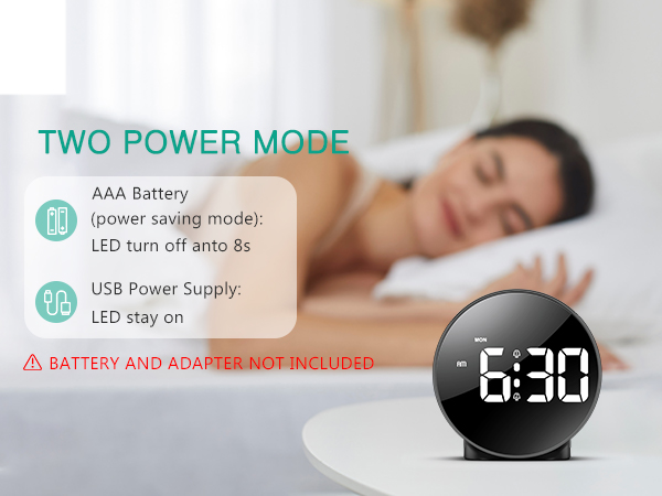 ORIA Digital Alarm Clock, (New Version) HD LED Display Digital Alarm Clock
