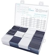 ZEMAN 2:1 Heat Shrink tubing kit 694PCS Black and White, Electrical Wire Cable Wrap Assorted Elec...