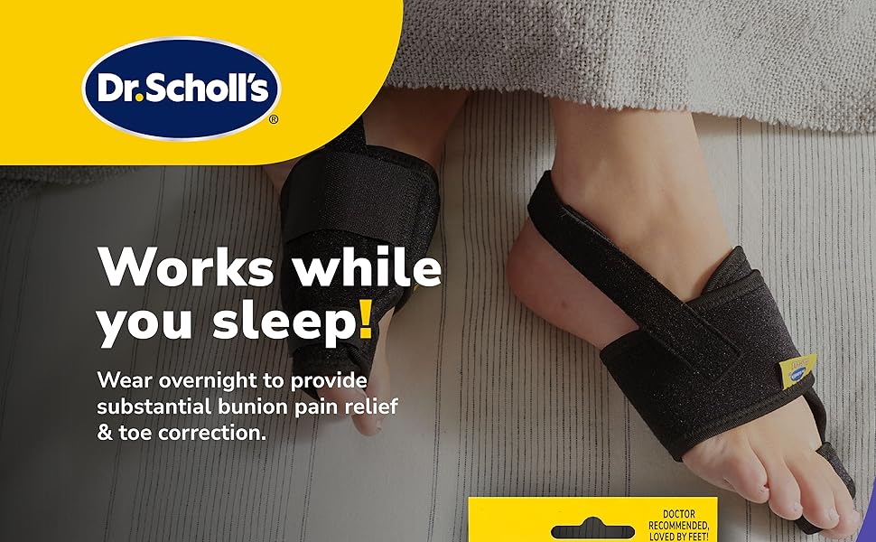 Dr Scholl&amp;#39;s Bunion Corrector shown on feet