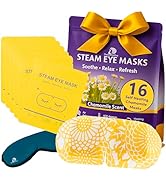 DoSensePro Steam Eye Mask - 16 Pack Chamomile Self-Heating Warm Compress for Dry Eyes, Puffy Eyes...