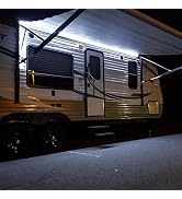 QVEVDACAR RV Awning Strip Lights, 12V 16.4FT RV Underglow Led Light Kit, Waterproof RV Exterior A...