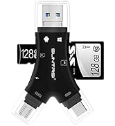 SD Card Reader for iPhone / ipad / Android / Mac / Computer / Camera,4 in1 Micro SD Card Reader T...