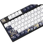 JSJT PBT Keycaps 136 Keys Cherry Profile Keycap Set Chang'e and Rabbit Themed Keycap Ancient Styl...