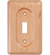 YDJSA Vintage Rocker Switch Cover Plate - Maple Wood Light Switch Cover For Classic Decor