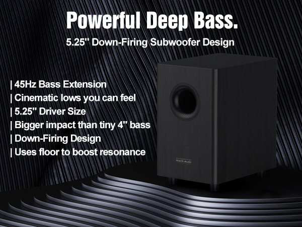 sound bar with subwoofer for tv enhance deep bass