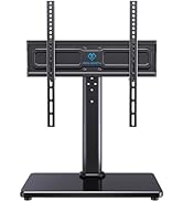 PERLESMITH Universal Swivel TV Stand for 24-60 inch TVs up to 99 lbs, 12 Height Adjustable Table ...