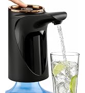 Cozycharm Water Jug Pump for 5 Gallon Bottle – Portable Electric USB-C Charging Dispenser, Dual P...