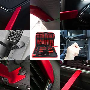 Auto Clip Pliers Fastener Remover Panel Removal Tool Kit, Pry Tool Set with Storage Bag