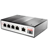 XikeStor 6 Port Gigabit PoE Switch, 4X 1G Ports &amp; 1x 1G RJ45 &amp; 1x 1G SFP, High Speed Network Swit...