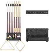 WeGXY Pool Cue Rack Wall Mount, Upgrade 8-Cue Billiards Pool Stick Holder, Pool Table Accessories...