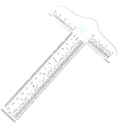 6 Inches Clear T Square Ruler,Professional Drafting and Crafting Tool Transparent T Shape Ruler f...