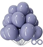 110pcs Dusty Blue Balloon 12 Inch, Blue Latex Balloons for Birthday Party Baby Shower Wedding(wit...