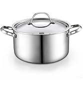 Cooks Standard Multi-Ply Clad Stainless Steel Stock Pot, 6-Quart Pasta Cooking Canning Pot with L...