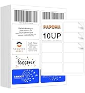 PAPRMA 2" x 4" Shipping Address Label for Laser Inkjet Printer 2000 Sheets, 8.5x11 Printable Stic...