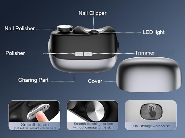 smart nail clipper;easy clip electric nail clippers;electric toe nail clipper;nail clippers