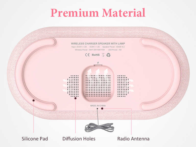 ual Speakers bedroom alarm clock for bedroom alarm clock with wireless charging Bluetooth speaker