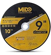 MIDO Professional Abrasive 10 Pack Cut Off Wheels 9 Inch Cutting Wheel 9” x .075” x 7/8” Metal&amp;St...
