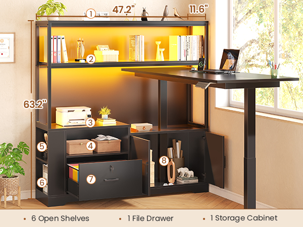 desk with storage