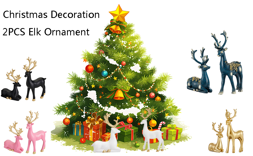 Christmas 2-piece set of deer ornaments