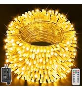 Ollny Christmas Lights Outdoor 400LED 131FT, Warm White Fairy Lights with Remote 3 Timer, Plug in...