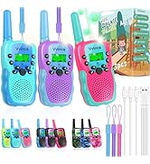 Vvinca Walkie Talkies for Kids Rechargeable 3 Pack, Toys for Boys Girls Age 3-13 Ourdoor Camping ...
