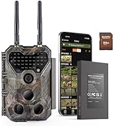 Meidase P300 Pro (Non-Cellular) WiFi Trail Camera, Dual-Antenna 165ft Range, 7800mAh Battery,Fast...