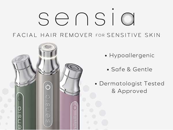 Sensia facial hair remover for sensitive skin