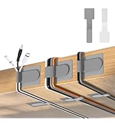 80PCS Hook and Loop Cable Ties, Hook and Loop Cable Straps, Under Desk Cable Management, Adhesive...