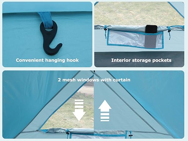 beach tent with inner pockets