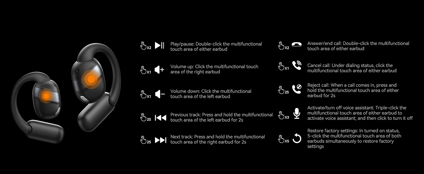 open ear headphones wireless bluetooth headphones running earbuds earbuds for work calls