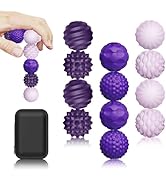 Maireien 12 Pack Silicone Magnetic Sensory Fidget Balls for Adults and Teens(14+), Silent Office ...