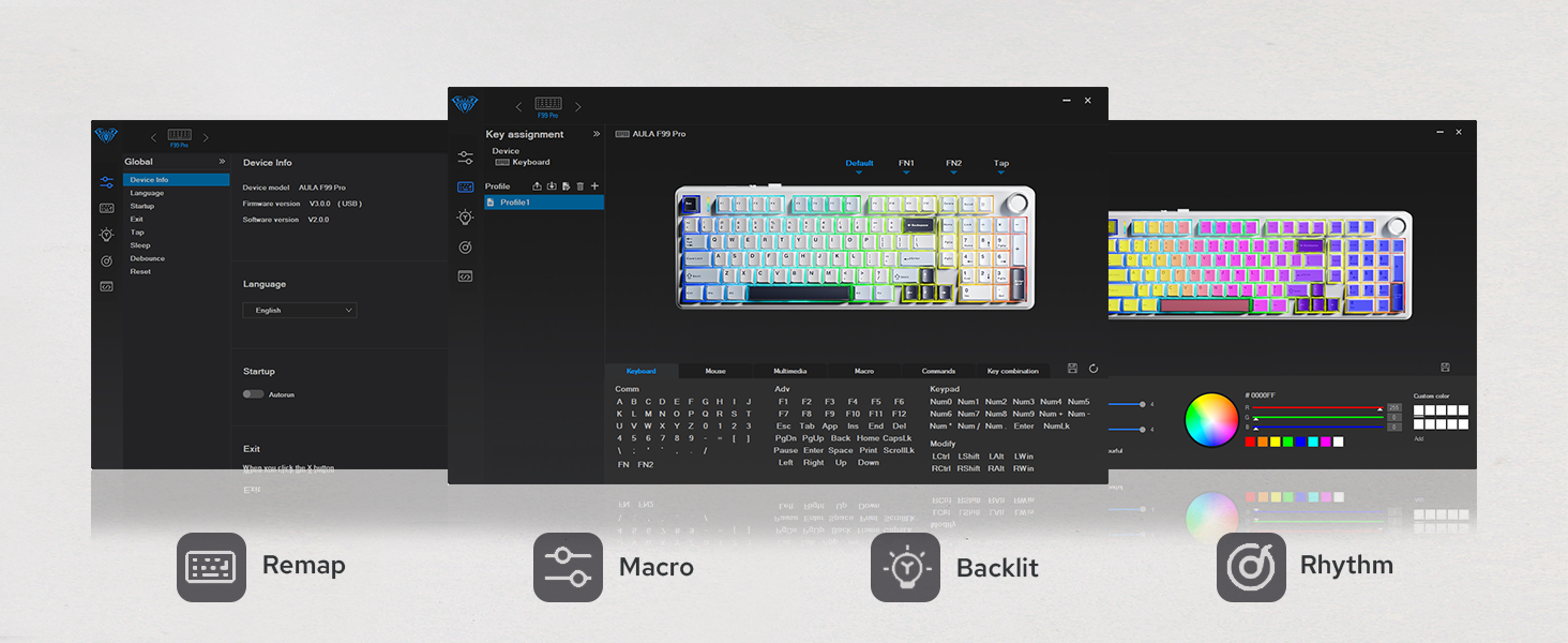 F99 PRO wireless gaming keyboard