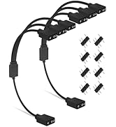 upHere 1-to-3 ARGB Splitter Cable, ARGB Cable, 5V 3 Pin Addressable RGB Extension Cable ARGB LED ...