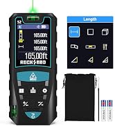 Laser Measuring Tool 165ft, RockSeed S2G Green Beam Laser Measure with Rotatable HD IPS Color Scr...