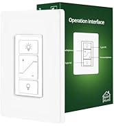 Sunmerit Smart Dimmer Light Switch, Single Pole, Alexa Compatible, No Hub Required, White, Toggle...