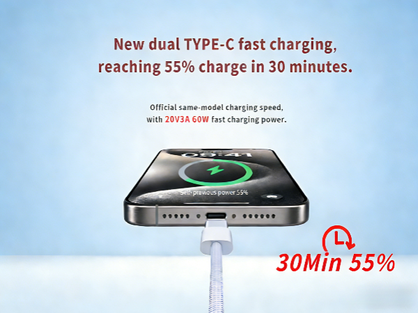 Hprosper USB C to USB C Cable 2-Pack 